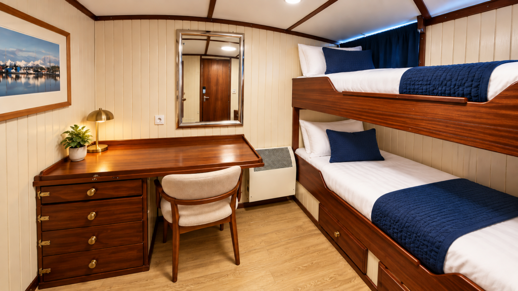 Superior cabin on Falkland Islands cruise ship Hans Hansson